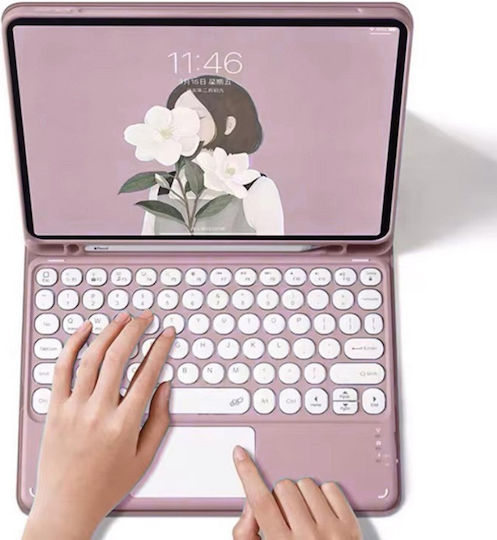 Husă Cu Tastatură Bluetooth Touchpad Ipad Pro 11 Gen5 Roz