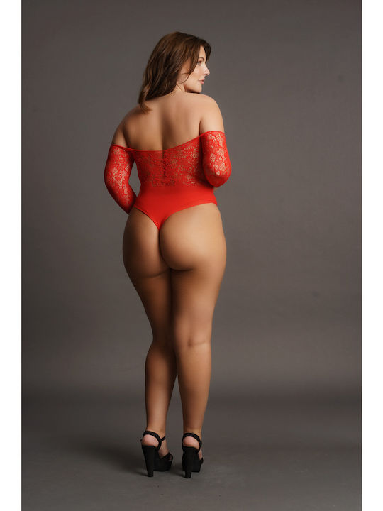 Crotchless Teddy Στρας Plus Size Le Desir