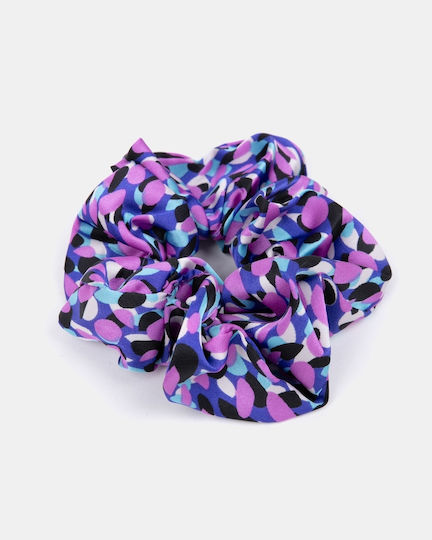 Scrunchie Satin Mărime One Size Albastru Mov Print