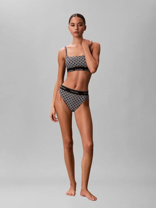 Bikinihosen Slip Hohe Taille Schwarze