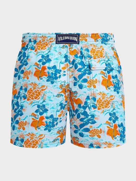 Men's Swimwear Shorts Light Blue Floral