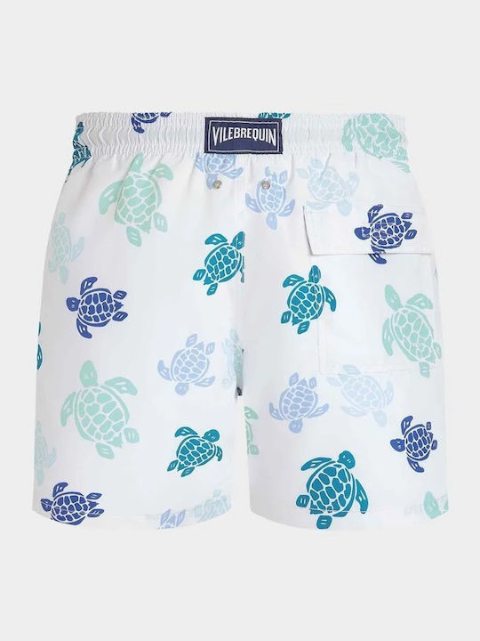 Men's Swimwear Shorts White With Patterns