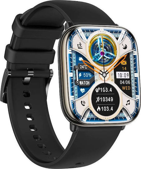Έξυπνο Ρολόι Rubicon Smartwatch Rubicon Rncf31 Czarny Bt Call Συνομιλίες