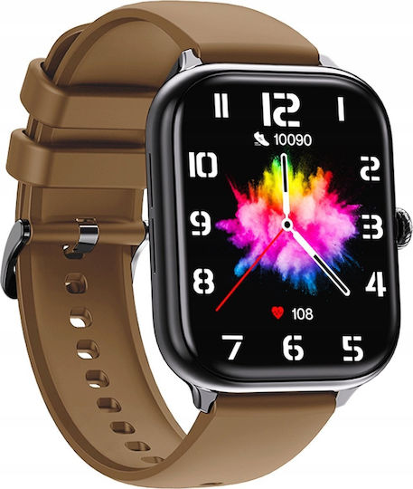 Έξυπνο Ρολόι Noname Smart Watch Imiki St1 Καφέ