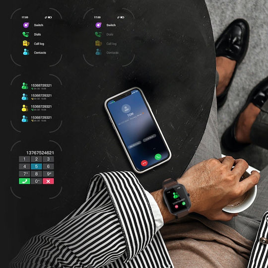 Έξυπνο Ρολόι Noname Smart Watch Imiki St1 Καφέ