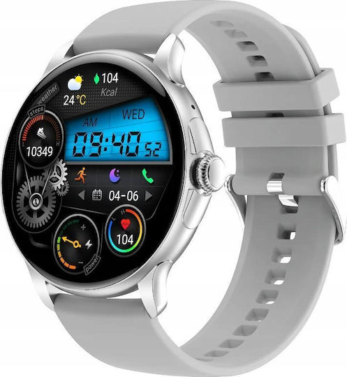 Έξυπνο Ρολόι Rubicon Smartwatch Rubicon Rncf35 Ασημί Κλήσεις Ειδοποιήσεις Bt Call