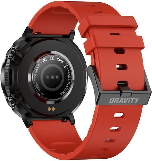 Ceas Inteligent Gravity Pentru Bărbați Smartwatch Gravity Gt21-6 Bk Rd Bk