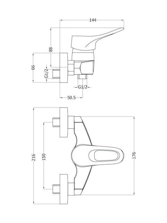 Deante Thermostatische Mischbatterie für Dusche