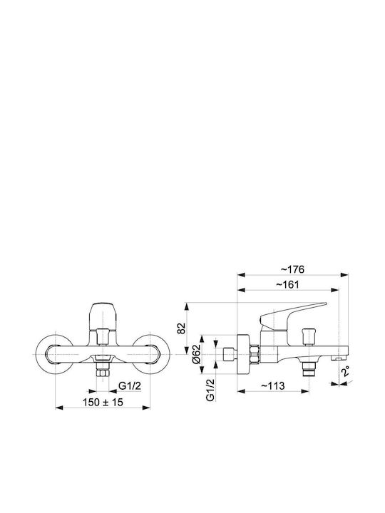 KFA Thermostatic Black Shower Mixing Faucet