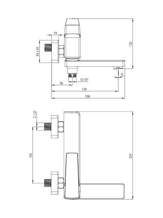 Deante Mischbatterie für Dusche Thermostatisch