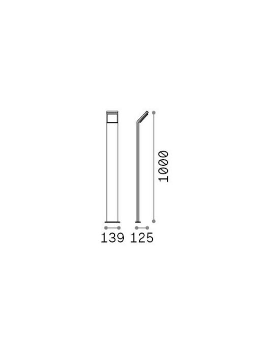 Ideal Lux Outdoor Floor Lamp Small Post LED 9W with Natural White Light IP54 Brown