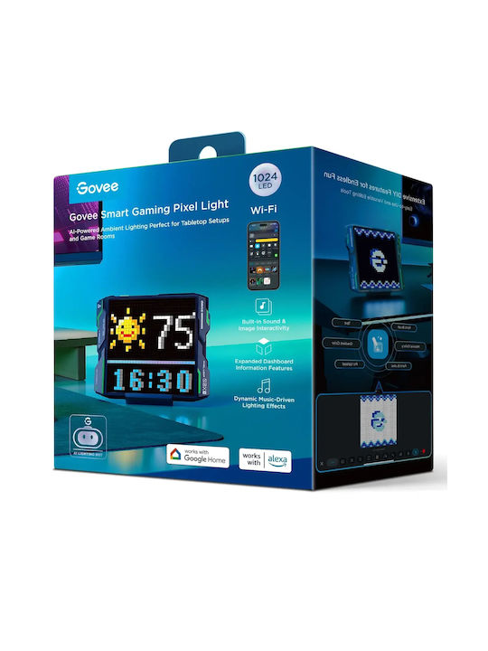 Govee Smart Διακοσμητικό Φωτιστικό Gaming Pixel LED RGB 18.5x15x3.5εκ.