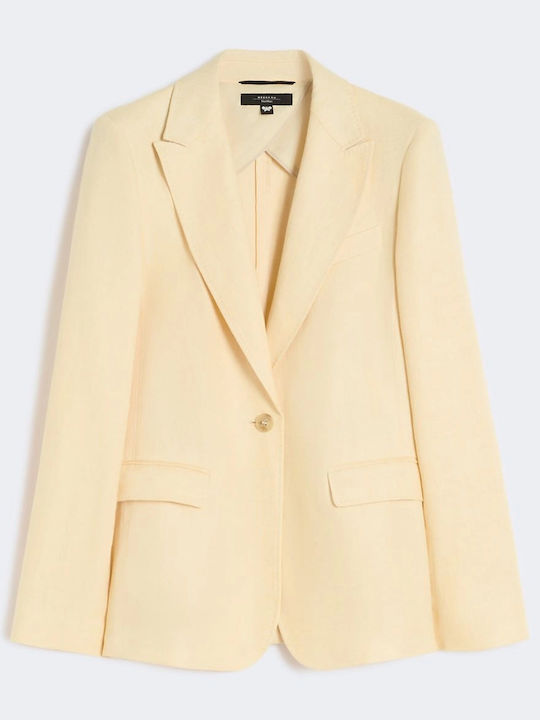 Weekend Maxmara Γυναικείο Σακάκι Yellow