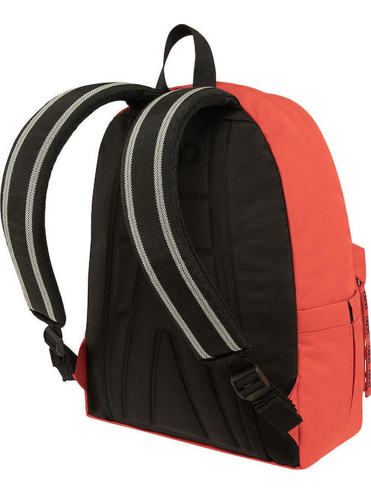 Polo Double Scarf School Backpack Junior High-High School With Water Bottle Holder Red 27 Litre 30 x 24 x 42cm 2026