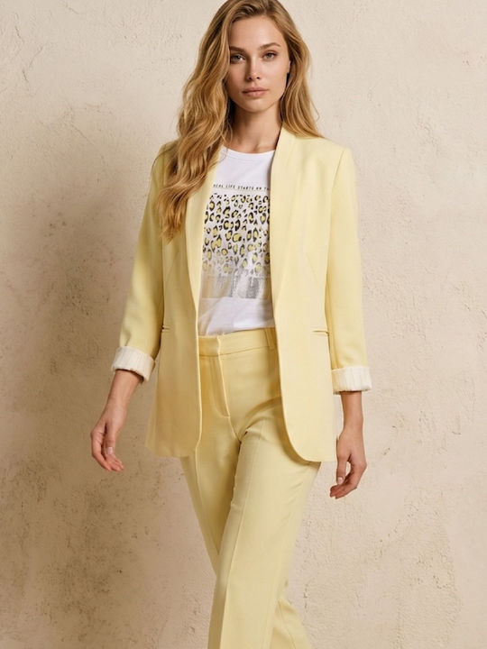 Derpouli Women's Blazer Banana
