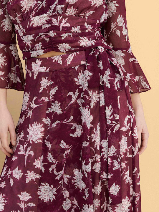 Maxi Skirt Floral Red