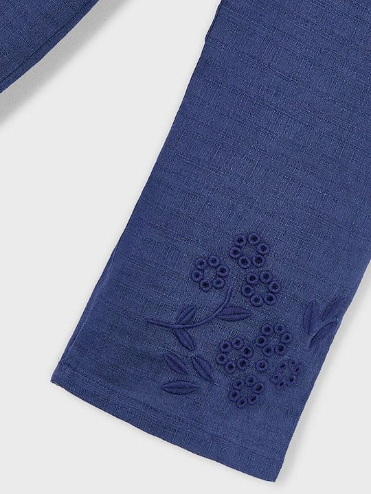 Kinderhose Leinen Blau