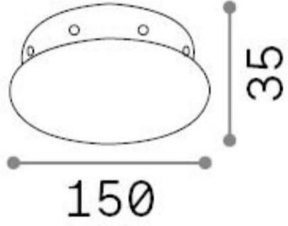 Ideal Lux Ροζέτα Οροφής για Φωτιστικά Ροζ Χρυσή 272443