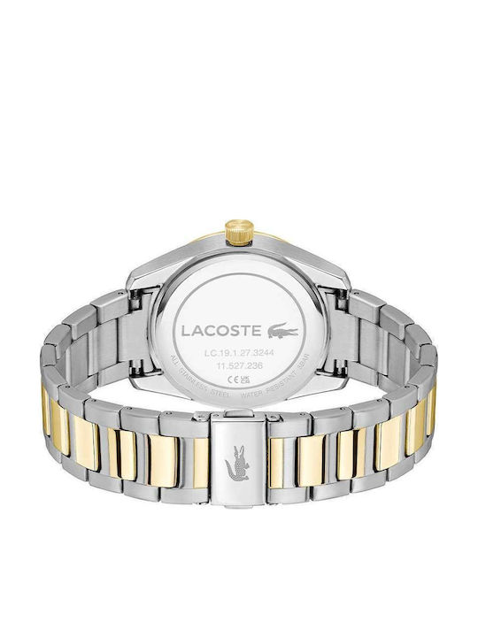 Lacoste Boston Ανδρικό Ρολόι Μπαταρίας με Ασημί Μεταλλικό Μπρασελέ