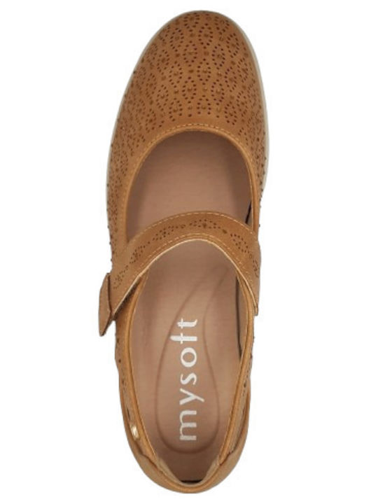 Women's Ballerina Shoes In Tabac Brown Colour