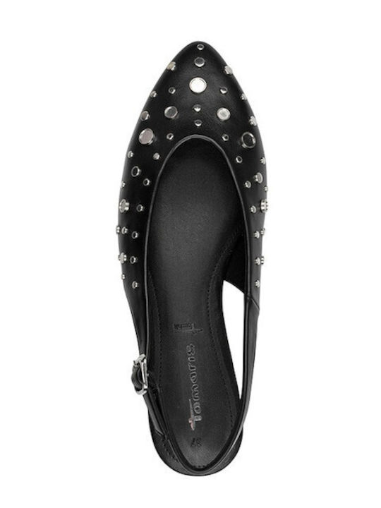Women's Ballerina Shoes Slingback With Strap In Black Colour