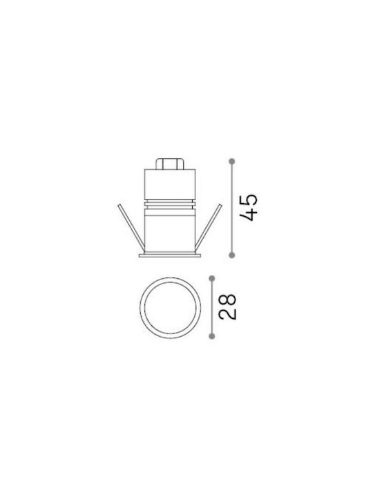 Ideal Lux Quark Recessed Spot 1pcs