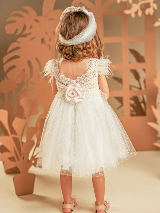 Baby Bloom Ecru Baptism Dress Made of Lace