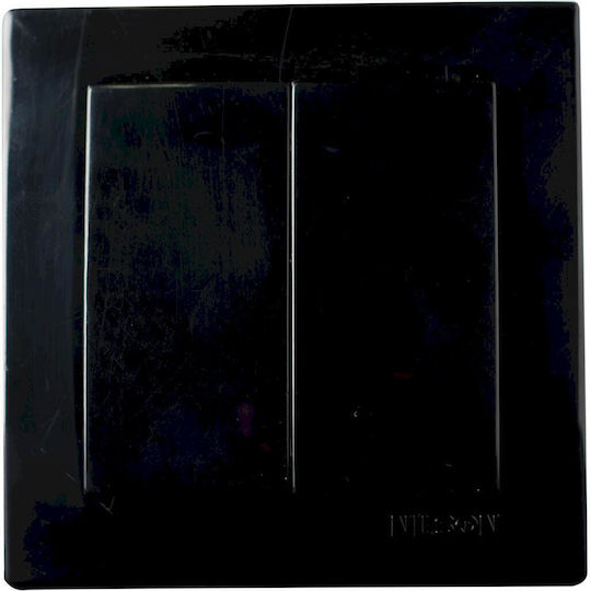 Geyer Nilson Recessed Wall Switch Lighting Two-Way with Frame Black