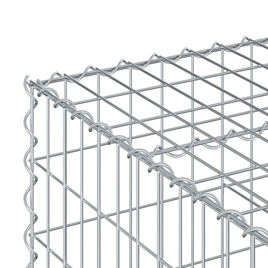 vidaXL Gabion Box Pentru Garduri De Grădină Din Oțel 100x100x40cm Argintiu