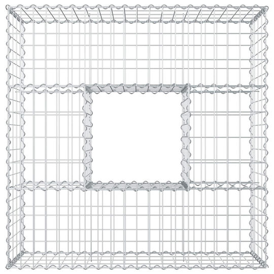 vidaXL Gabion Box Pentru Garduri De Grădină Din Oțel 100x100x40cm Argintiu