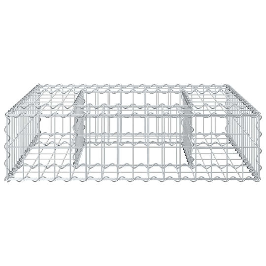 vidaXL Кутия Gabin За Ограда На Градина От Стомана 80x80x20см Сребрист