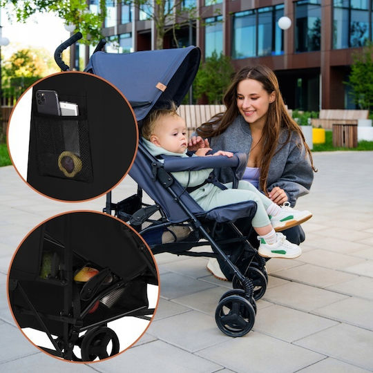 Lionelo Elia Regenschirm Kinderwagen Für Alter 6+ Monate Schwarz Onyx