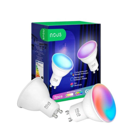 Nous Smart Λάμπες LED για Ντουί GU10 RGB 2τμχ
