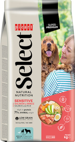 Picart Select Adult Sensitive 12kg Dry Food for Adult Dogs with Rice and Salmon
