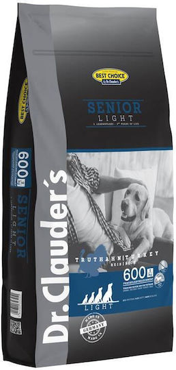 Dr.Clauder's Best Choice Senior / Light 12.5kg Ξηρά Τροφή Διαίτης, χωρίς Γλουτένη για Ηλικιωμένους Σκύλους με Γαλοπούλα και Ρύζι