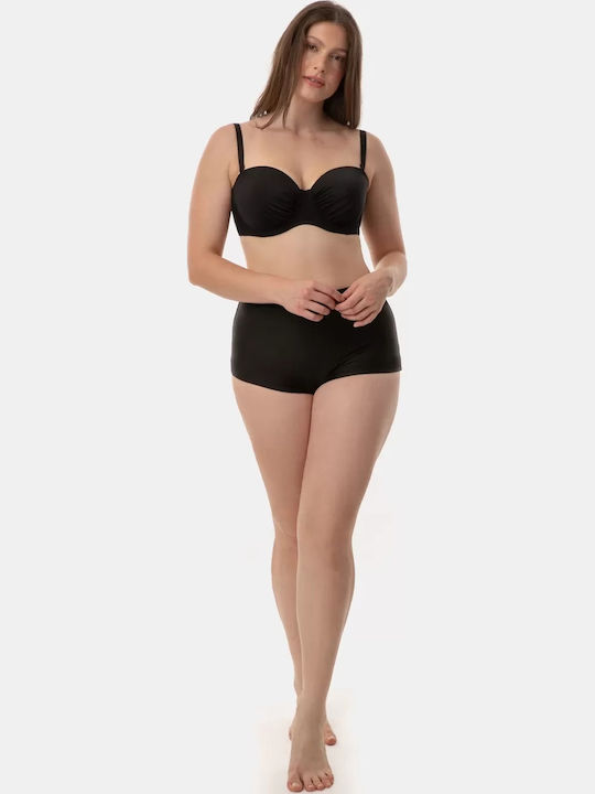Bikinihosen Slip Hohe Taille Schwarze