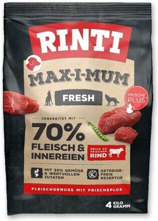 Rinti Max-i-Mum 12kg Dry Food Grain-Free for Adult Dogs with Potatoes and Beef
