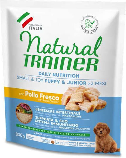 Natural Trainer Mini Puppy & Junior 0.8kg Dry Food for Small Breed Puppies with Chicken