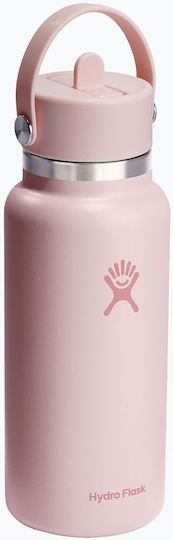 Hydro Flask Wide Mouth Flex Μπουκάλι Θερμός Ανοξείδωτο 1lt Trillium με Καλαμάκι