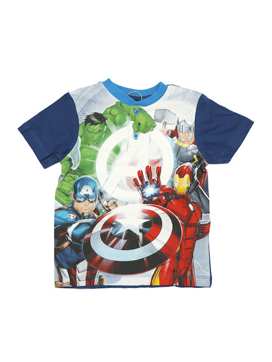 Marvel Pijamale Copii Vara Albastru Închis