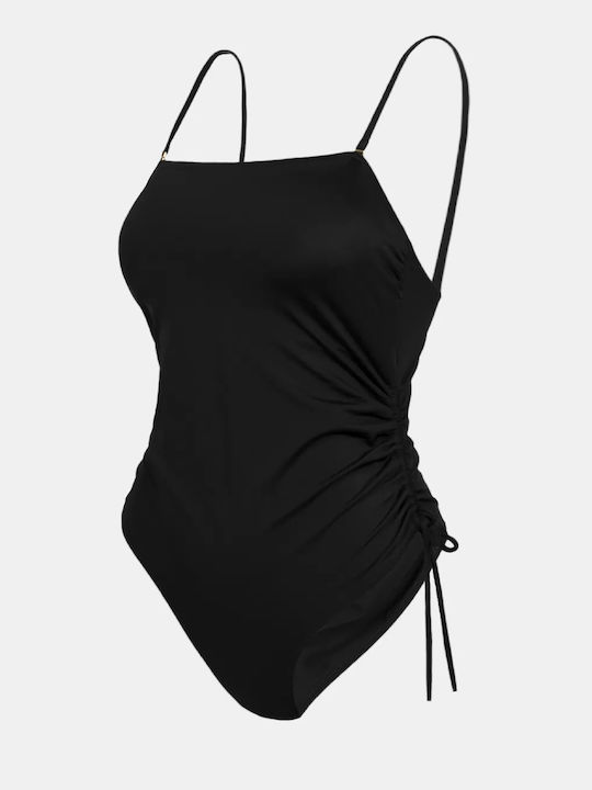 Strapless One Piece Swimsuit Black