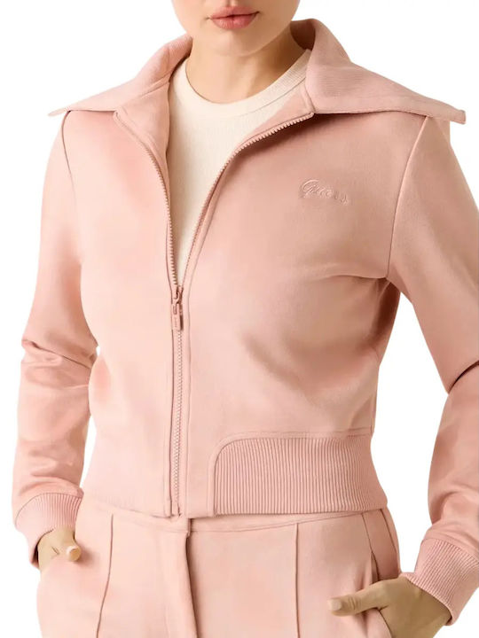 Women's Sweatshirt Cardigan Pink