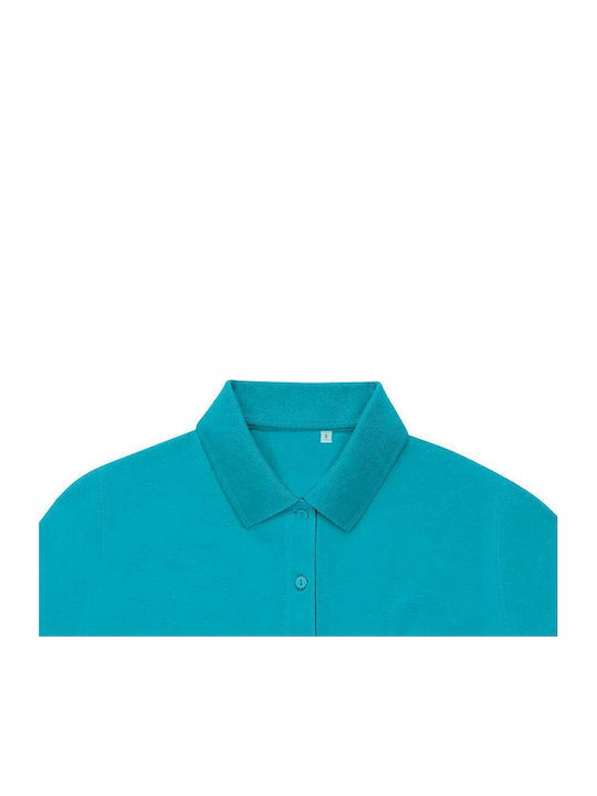 B&C Дамска Рекламна Тениска Къс Ръкав Pop Turquoise