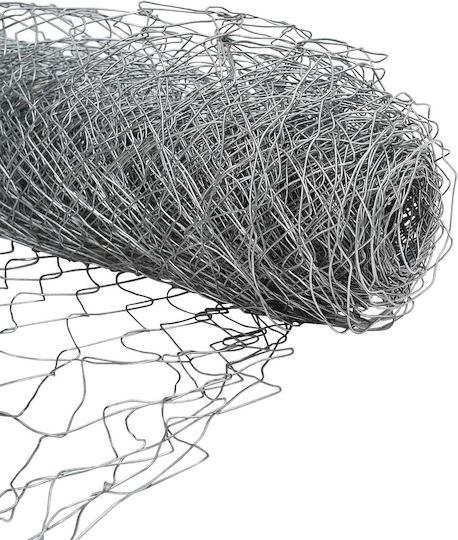 vidaXL Plasă de Sârmă Galvanizată Set Argintiu 2x20m
