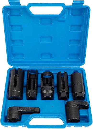 7-Piece Universal Socket Wrench Pneumatic Long with Frame Host 3/8", 1/2", HEX