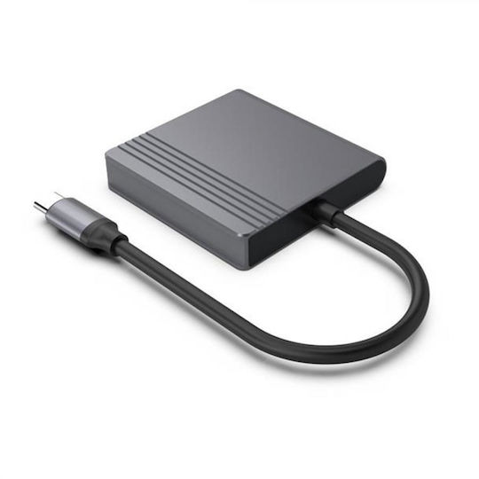 Cablexpert USB-C Докинг Станция с HDMI 4K PD и Свързване на 2 Монитора Черна (A-CM-HDMIFDPF-01)