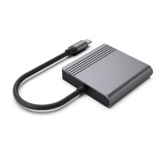 Cablexpert USB-C Докинг Станция с HDMI 4K PD и Свързване на 2 Монитора Черна (A-CM-HDMIFDPF-01)