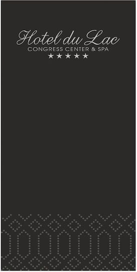 Luxury Napkin 40x40 Folded 1/8 Black 85 Pieces