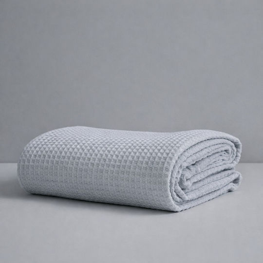 Astron Italy Waffle Single Hotel Blanket Hotel Pique Blanket Gray 165x245cm