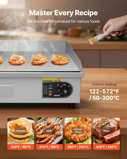 Vevor Commercial Flat Top Electric Griddle with Flat Plate 4.4kW